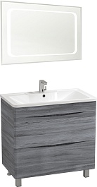 Водолей Мебель для ванной Adel 80 лиственница структурная контрастно-серая – фотография-1